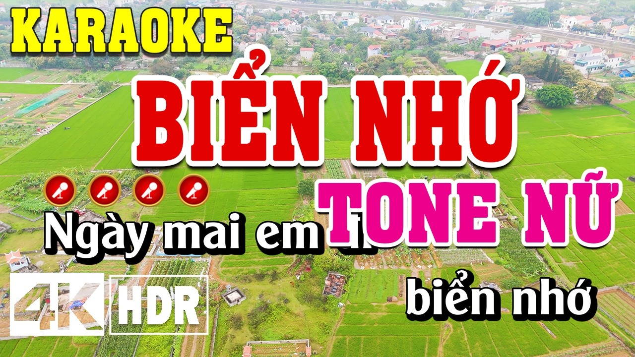 Biển Nhớ Karaoke Tone Nữ Beat Chuẩn | Đình Long Karaoke