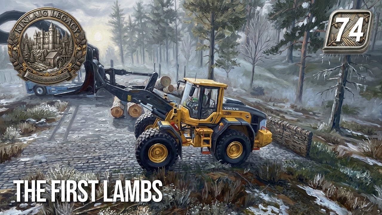 First LAMBS Born! 🐑 Building a Log Loading Dock & Forestry Prep | FS25 Kinlaig Ep. 74