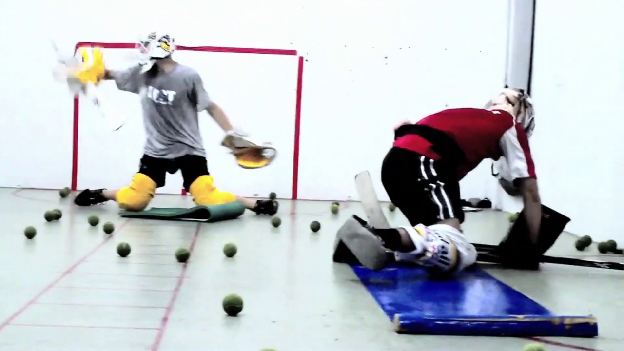 Elvis Merzlikins off ice training part 1
