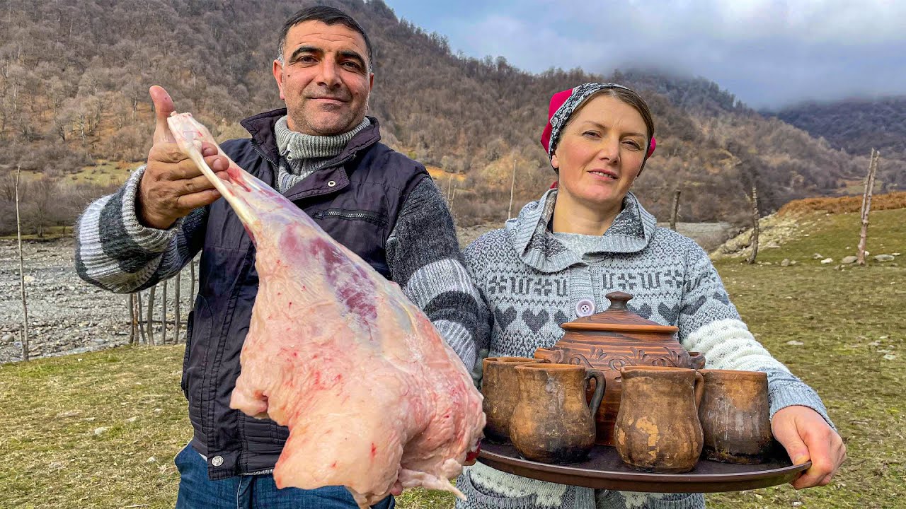 Готовим ПИТИ (Тушеная Баранина) Традиционная Азербайджанская Кухня | Готовка на Природе