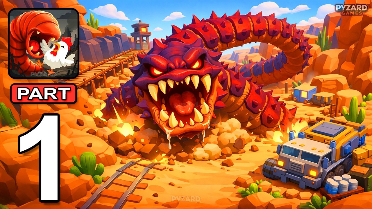 Desert Worm Idle RPG - Gameplay Walkthrough Part 1 - Desert Worm Adventure (Android, iOS)