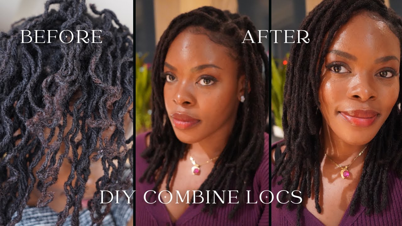 How to Combine Matured Microlocs (or Sisterlocs) into Traditional Locs DIY