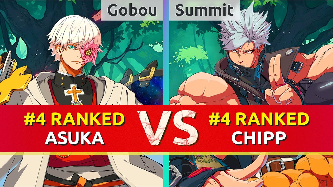 GGST ▰ Gobou (#4 Ranked Asuka) vs Summit (#4 Ranked Chipp). High Level Gameplay