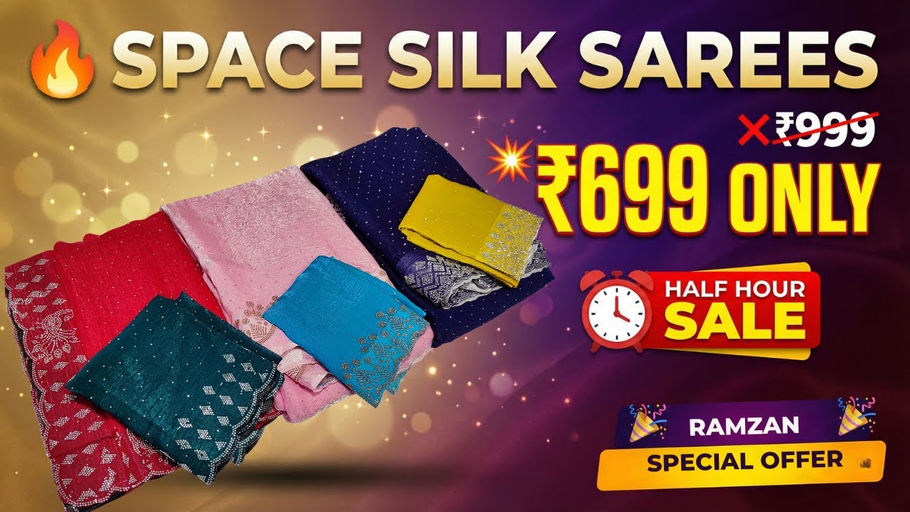 Space Silk Sarees LIVE @ ₹699 😱 இன்று மட்டும் Offer மிஸ் பண்ணாதீங்க! #elampillai #spacesilksaree