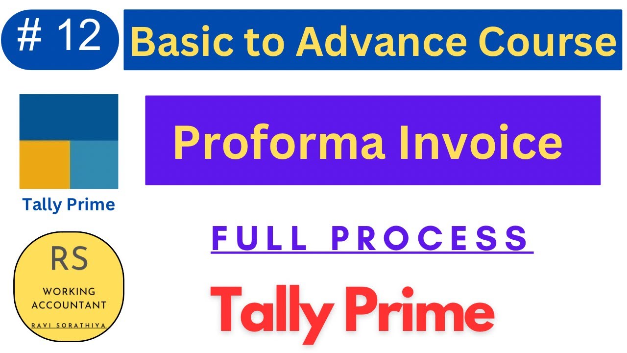 #12 How to Make Proforma Invoice in Tally Prime | Tally Prime Full Course