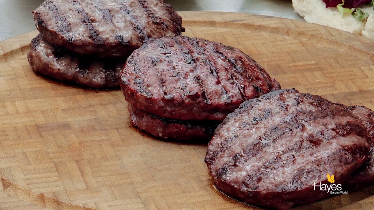 Burgers cooked on the Weber Electric Pulse 2000, Charcoal 57cm Mastertouch & the Gas Spirit II