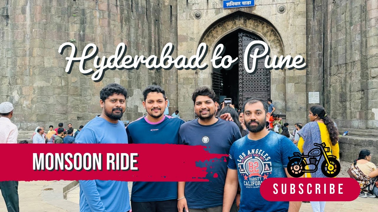 Rainy Ride from Hyderabad to Pune: Exploring Shaniwar Wada & Street Food Adventures!