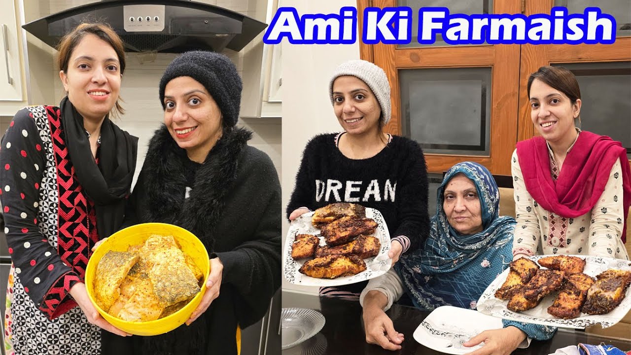 First Time Ami Ki Farmaish Per Fry Fish Bnai | Ami Ko Pasand Ayi K Ni ? | Ayesha&Momina
