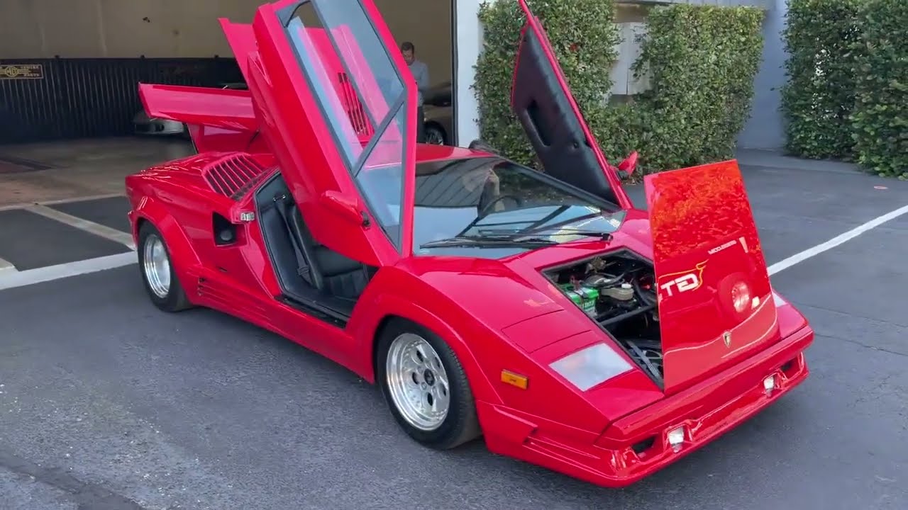 1989 Lamborghini Anniversary Countach with 697 miles, walk around and start