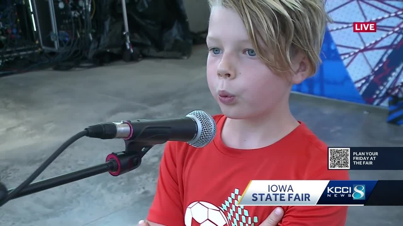 Iowa State Fair youth whistling contest winner Rowan Cornelius performs live on KCCI