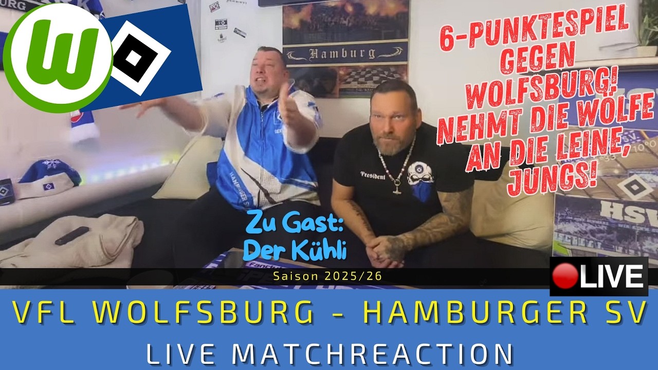 🔴LIVE: Wolfsburg - HSV | 6 Punktespiel ABSTIEGSKAMPF gegen die Wölfe! Nehmt sie an die Leine, JUNGS!