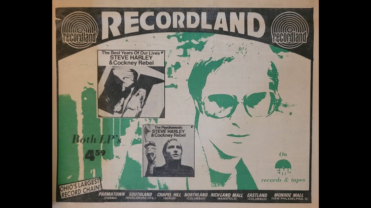 Steve Harley - Love Minus Zero/No Limit - Scene Cleveland OH 5/1/75