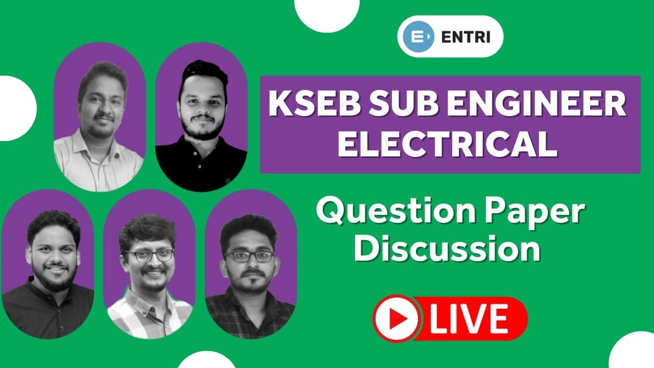 KSEB SUB ENGINEER - ELECTRICAL | Question Paper Discussion Live