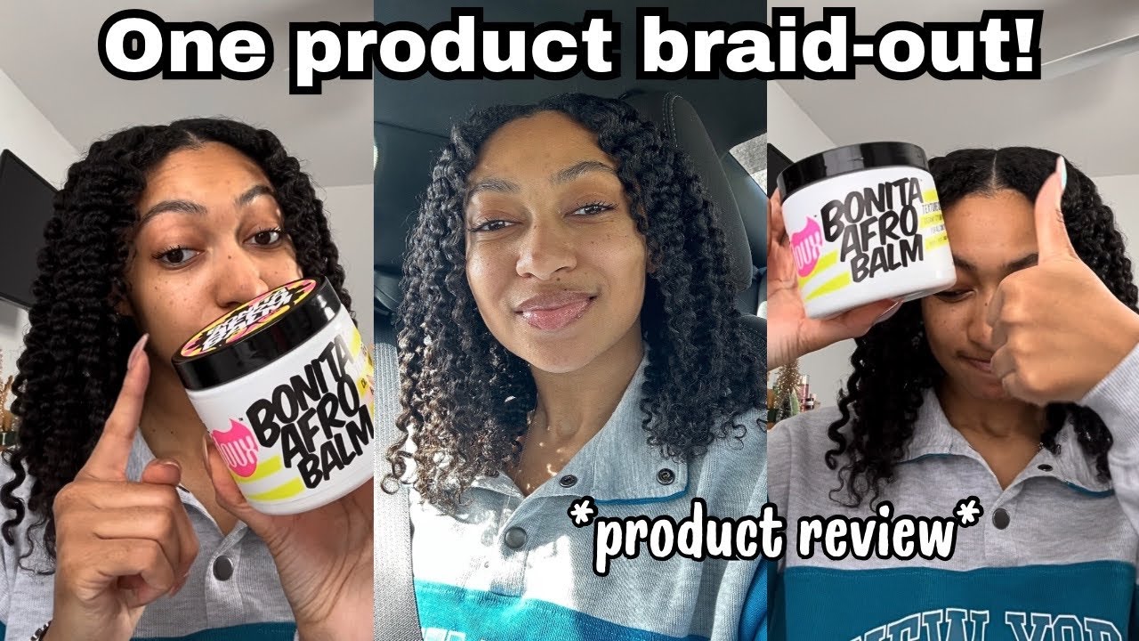 I tried a ONE product braid-out using The Doux’s Bonita Afro Balm Texture Cream!! *product review*