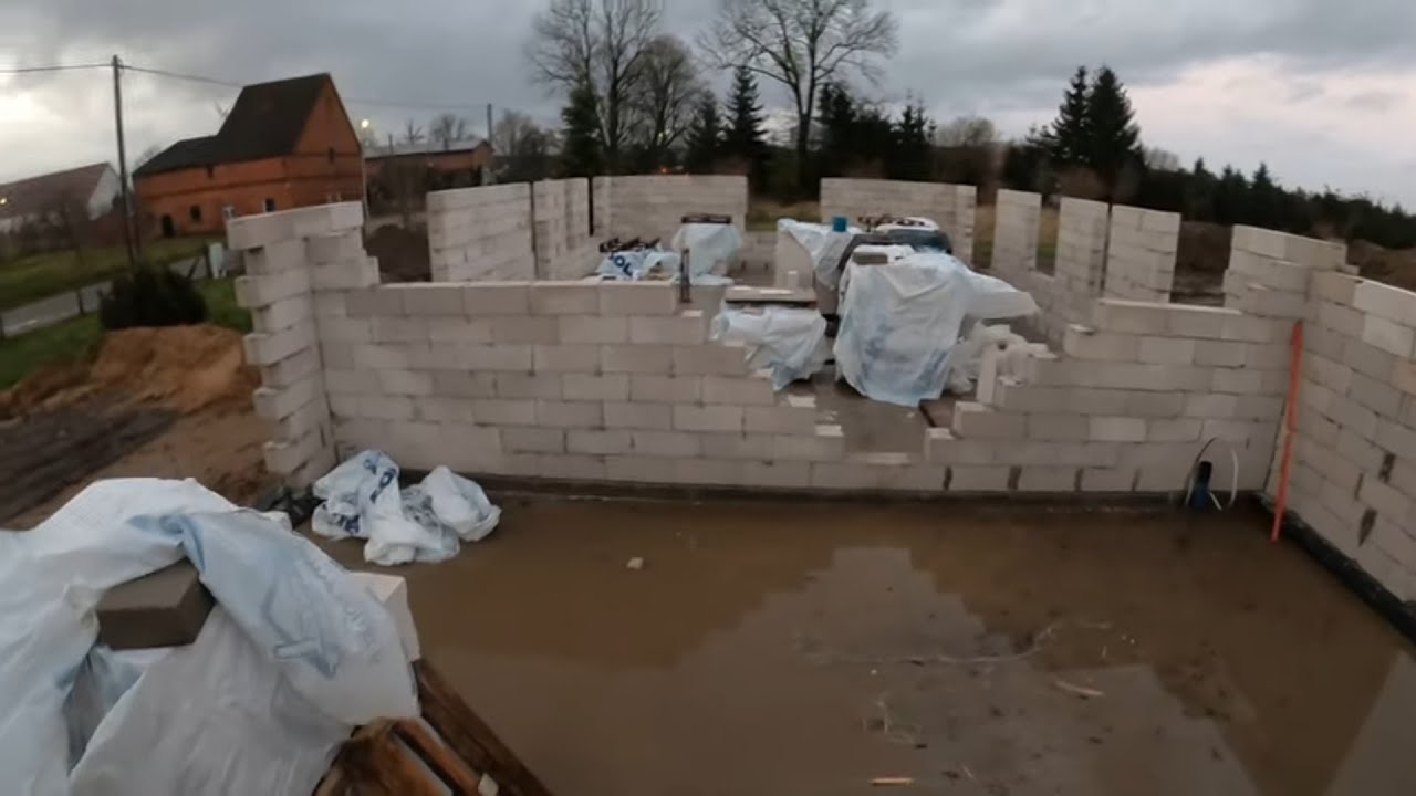 Budowa domu*71-Pogoda nie rozpieszcza