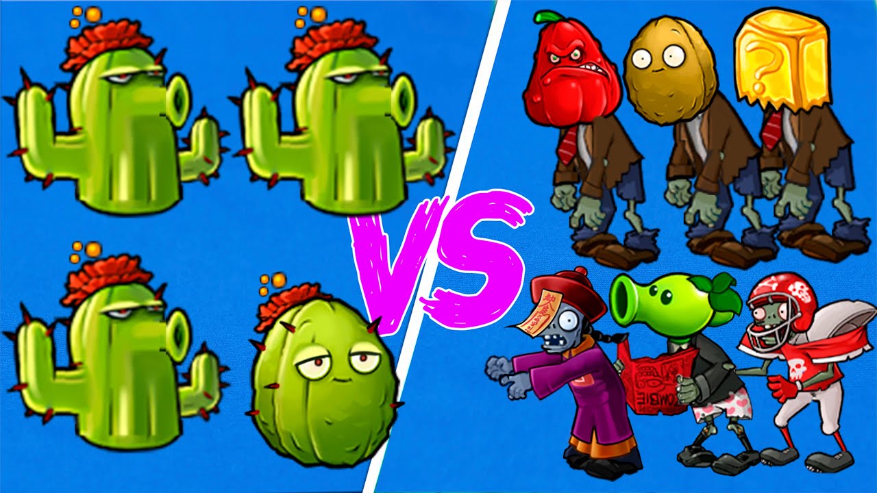 99 Cactus +  Thorn-nut  Vs 999 Zombies | Plants Vs Zombies