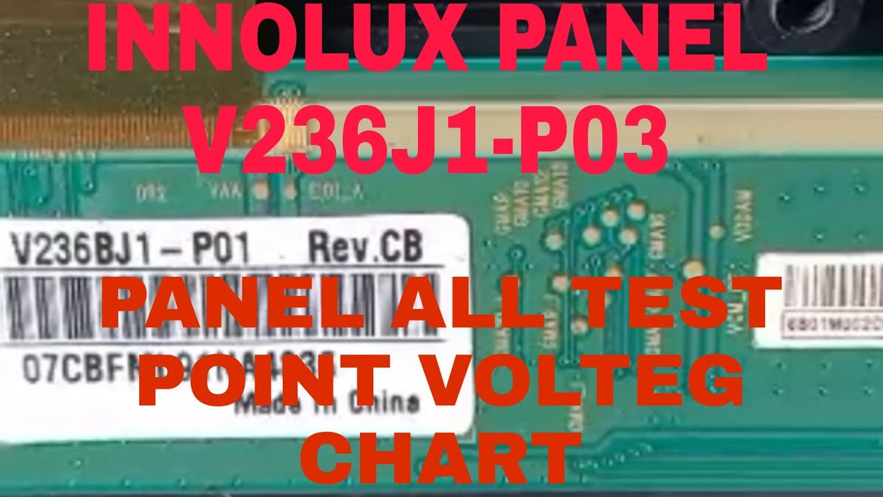 INNOLUX PANEL ALL TEST POINT VOLTEG CHART ,,VOLTEG TRESHING,,KHUB SINGH CHAUHAN ELECTRONIC