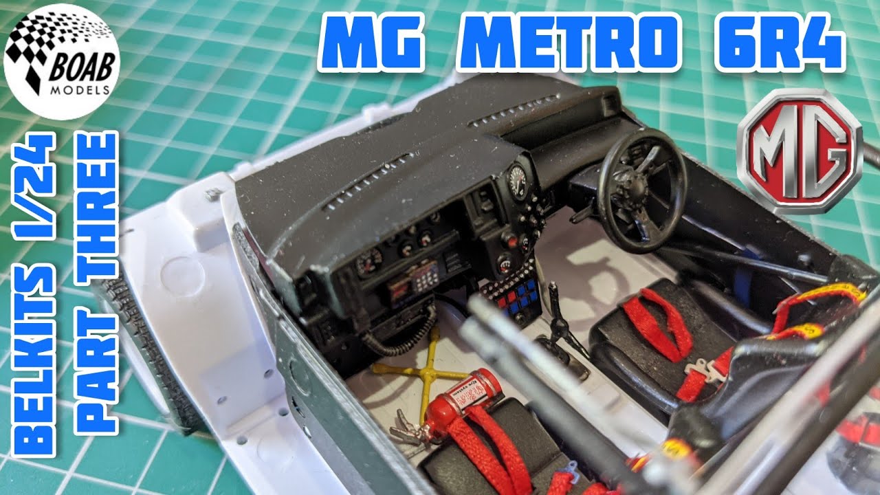 MG Metro 6R4 Group B - Part 3- Building the Belkits 1/24 model kit - interior