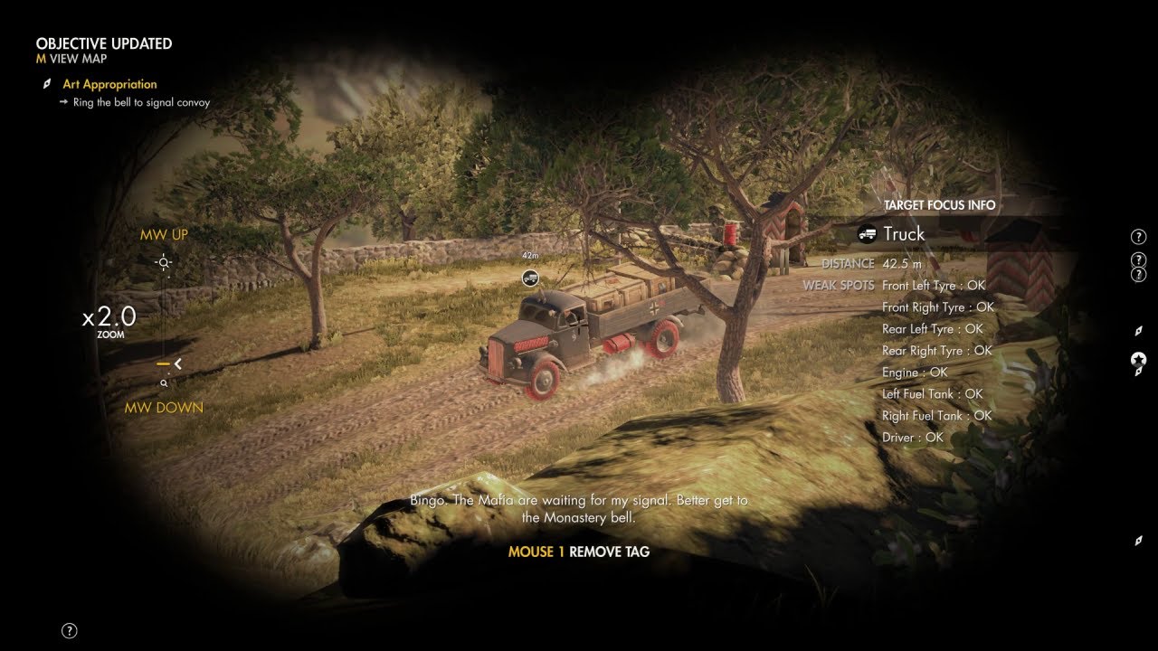 Sniper Elite 4: Mission 05 - Abrunza Monastery (Art Appropriation Side Objective)