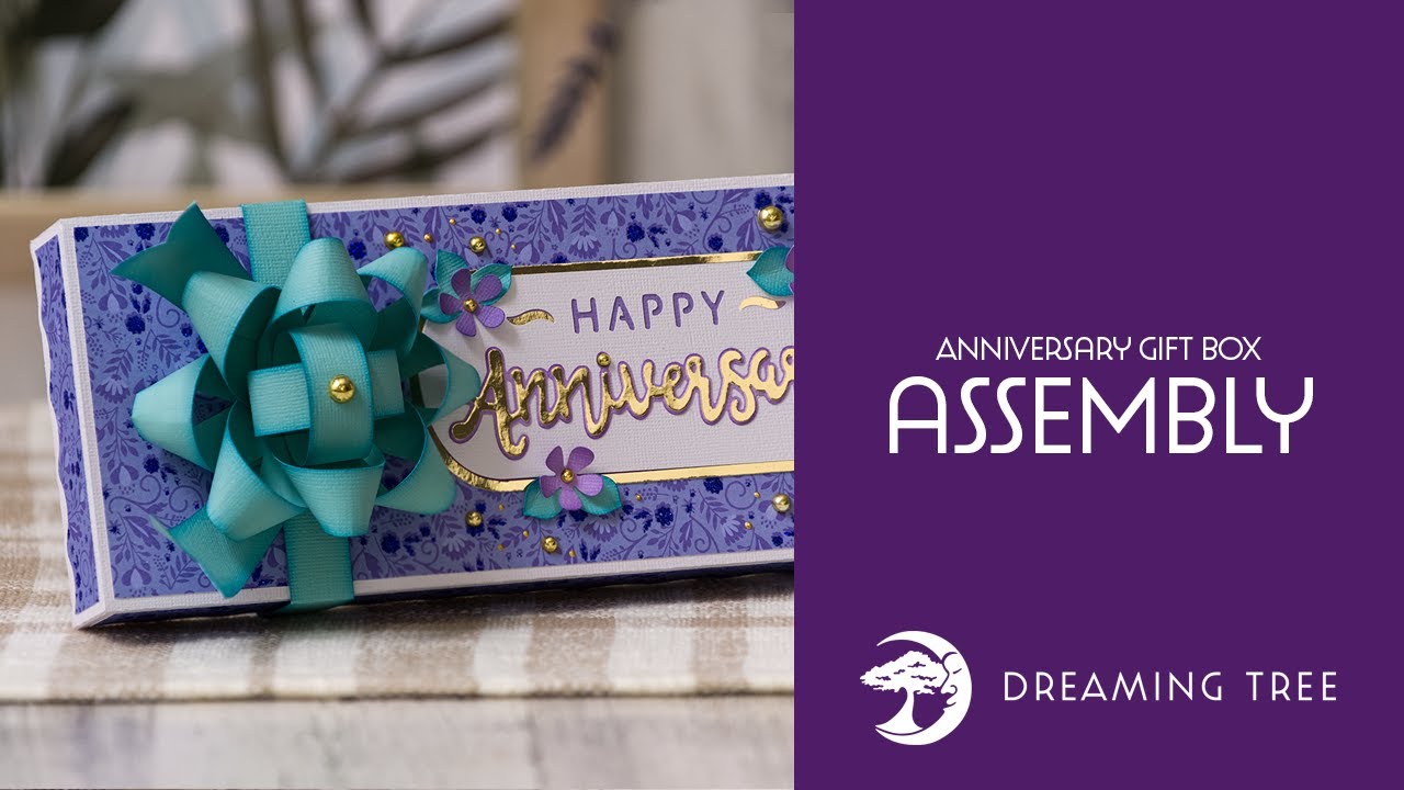 SVG File - Anniversary Gift Box - Assembly Tutorial (For Cricut, Silhouette, and ScanNCut)