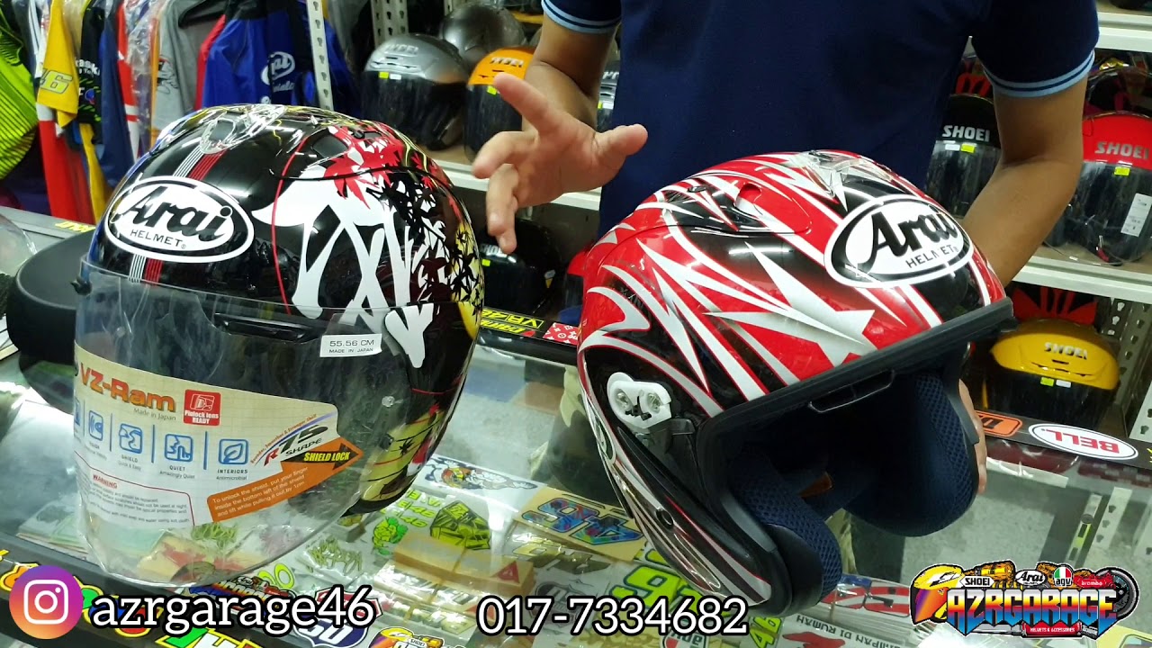 CARA BUKA DAN PASANG VISOR HELMET ARAI RAM3 STELLA DAN VZ RAM ORIENTAL | INSTALL VISOR HELMET ARAI