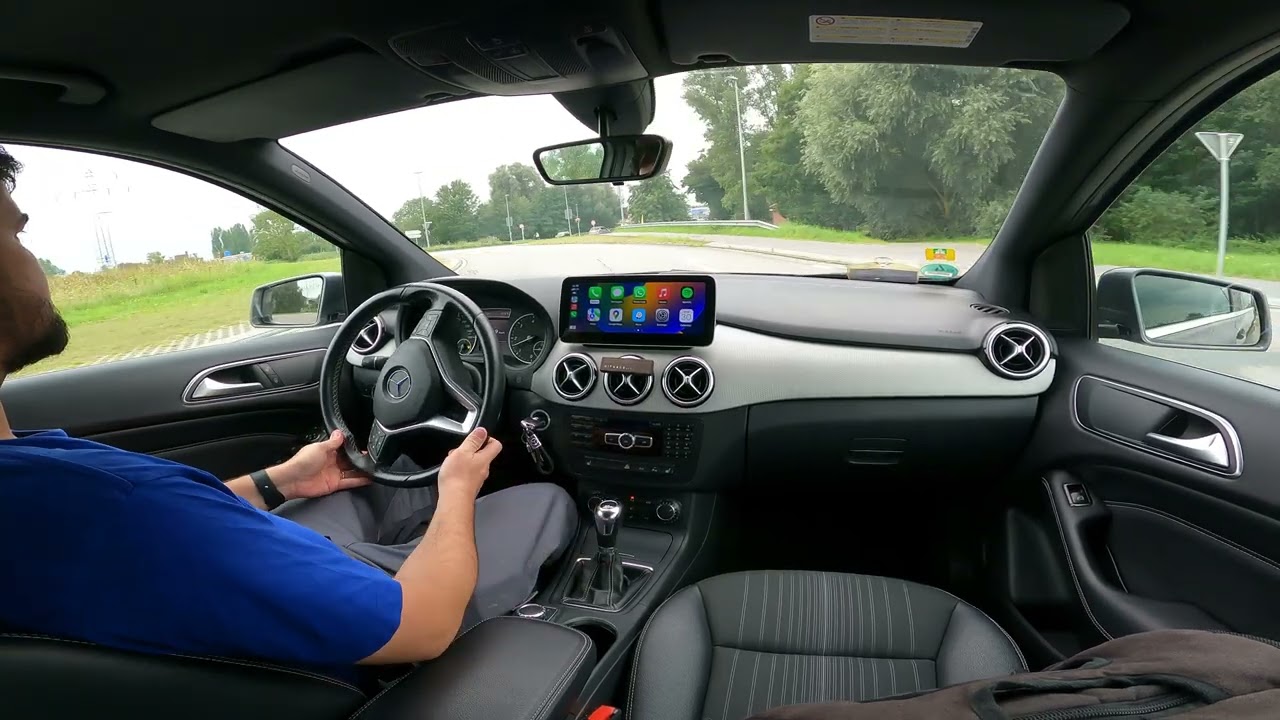 ASMR Driving to Work (No Talking, No Music) in the Mercedes-Benz B-Class W246. 4K