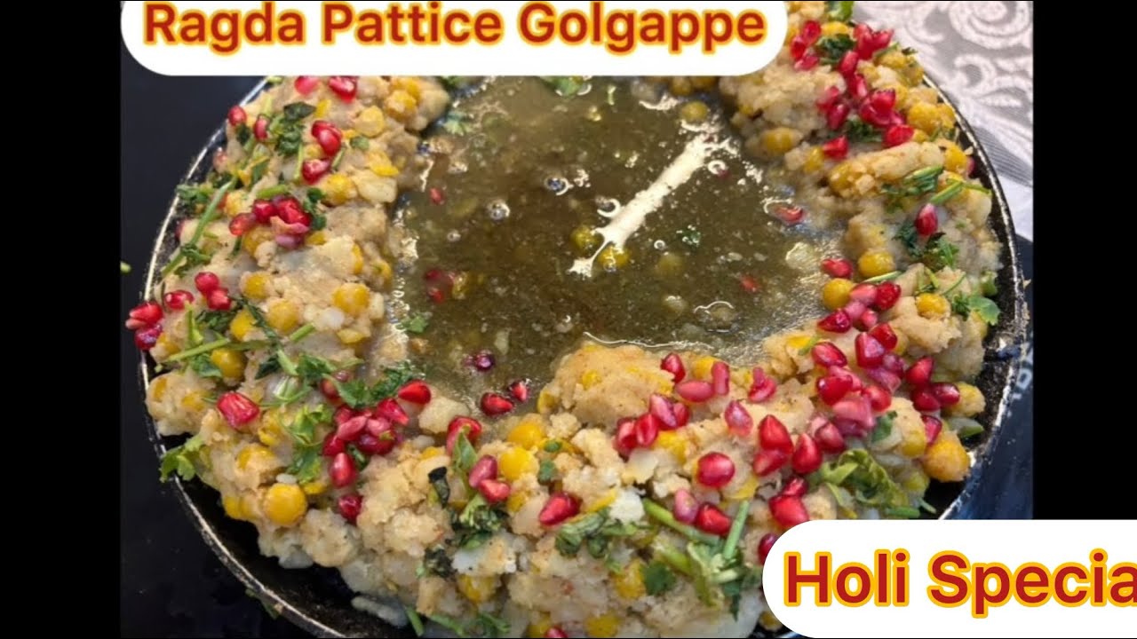 Holi Special Ragda Pattice Golgappe #holispecial #healthyrecipes #ragdapattiesrecipe #food 