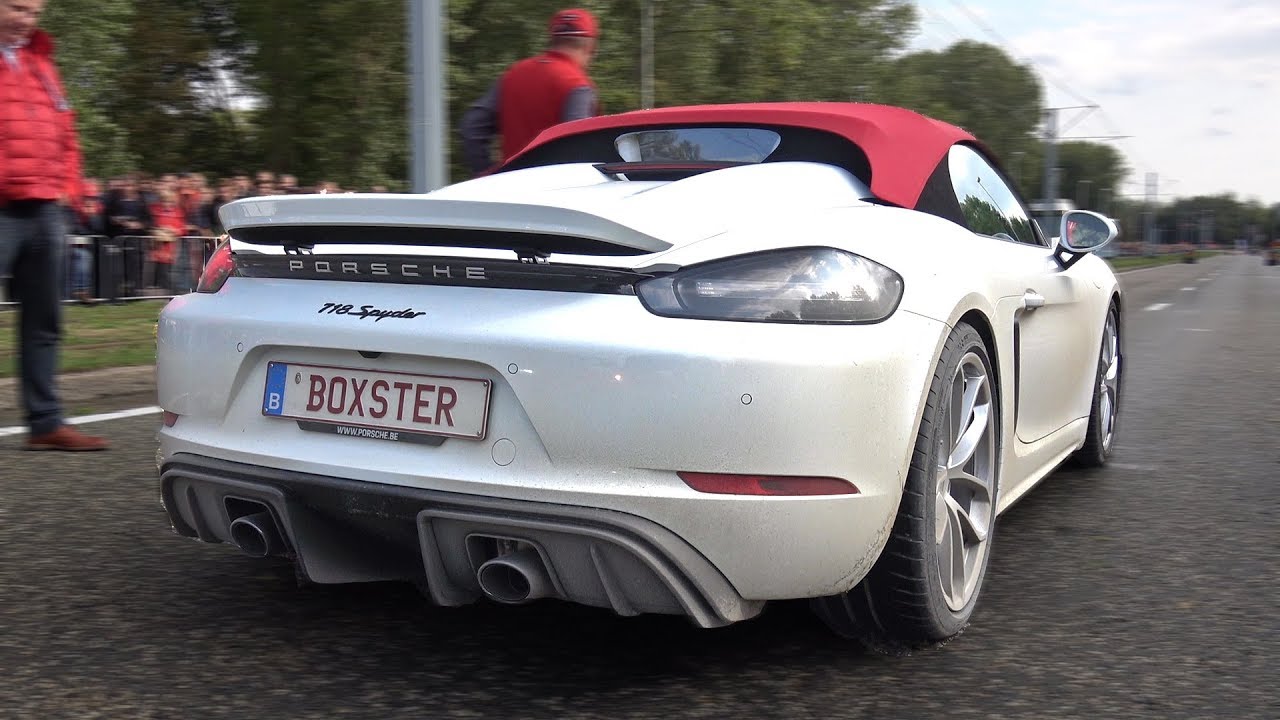 PORSCHE 718 SPYDER (420HP) - Acceleration Sounds!
