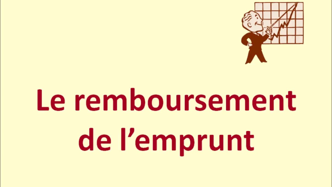 Remboursement de l'emprunt