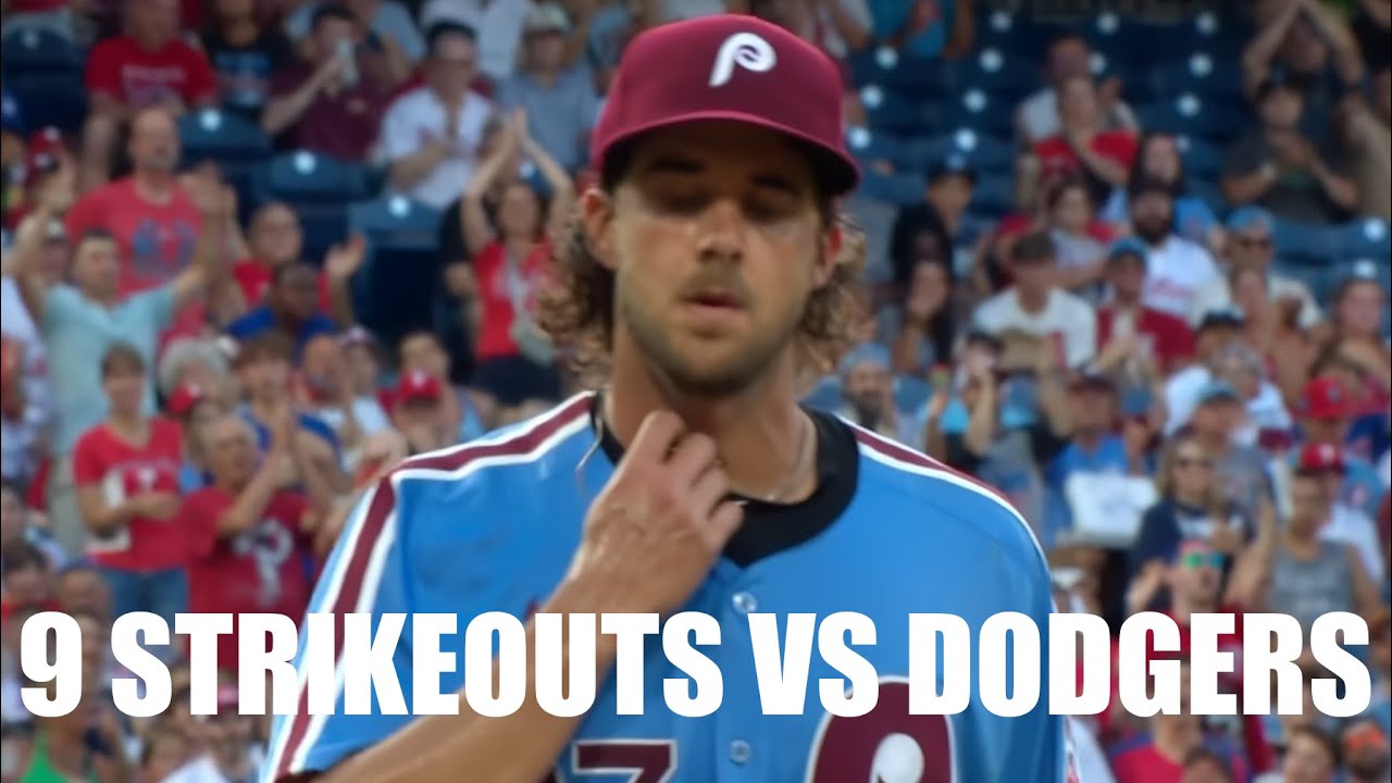 Aaron Nola Strikes Out 9 vs Dodgers!!