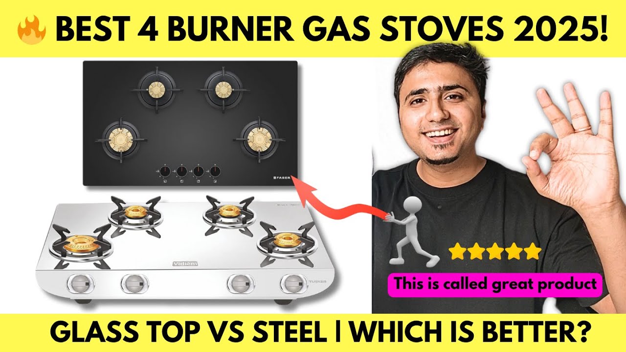 🔥 Best 4 Burner Gas Stove in India 2025 🔥 Top Glass & Steel Gas Stoves for Home  Buyer&rsquo;s Guide
