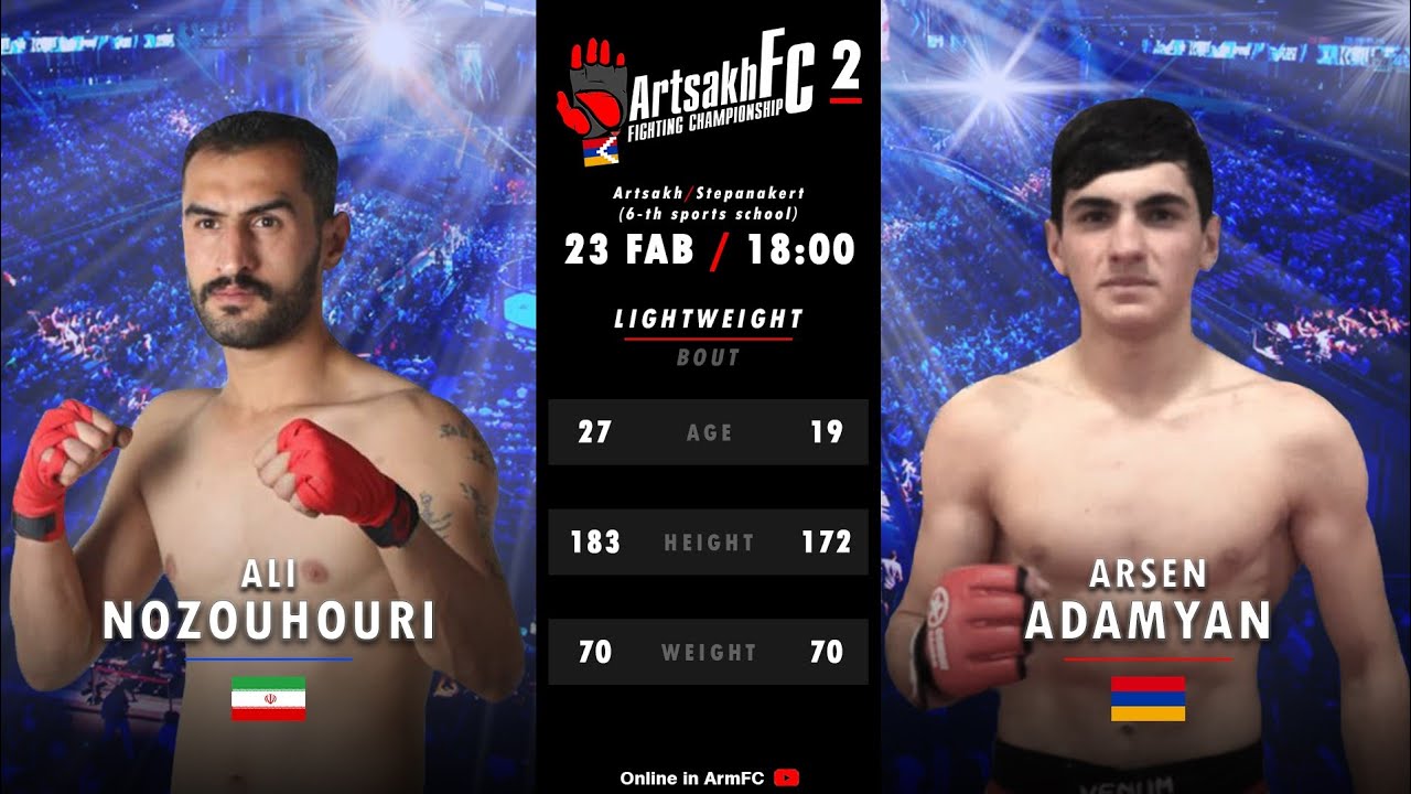 ArtsakhFC-2.Ali Nozouhouri vs Arsen Adamyan full fight