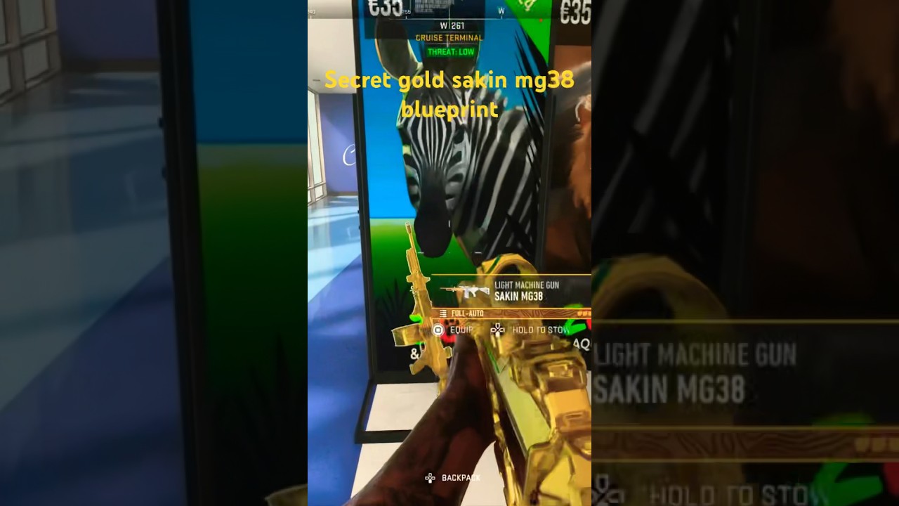 Secret gold sakin mg38 blueprint in DMZ (vondel) #shorts