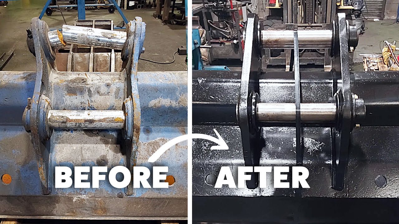Excavator Bucket Repair: Broken Pins & Bent Ears FIXED with Custom Waterjet Parts!