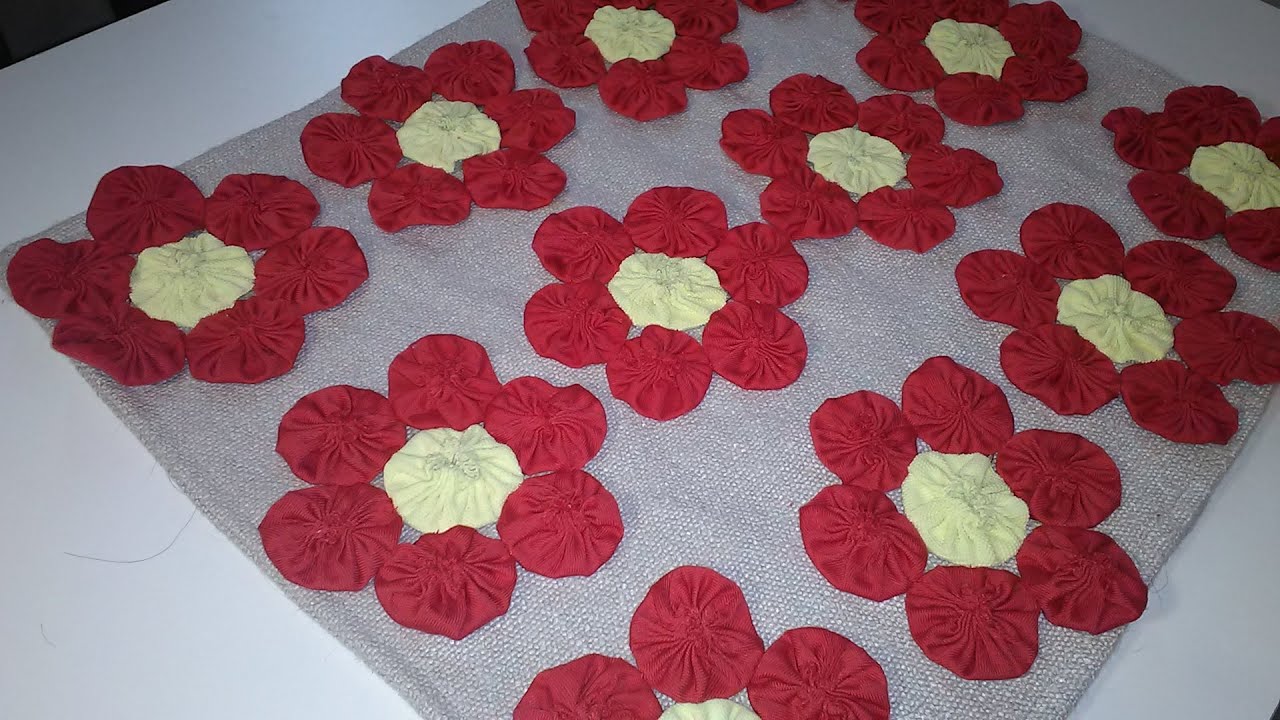 Como fazer tapete de fuxico