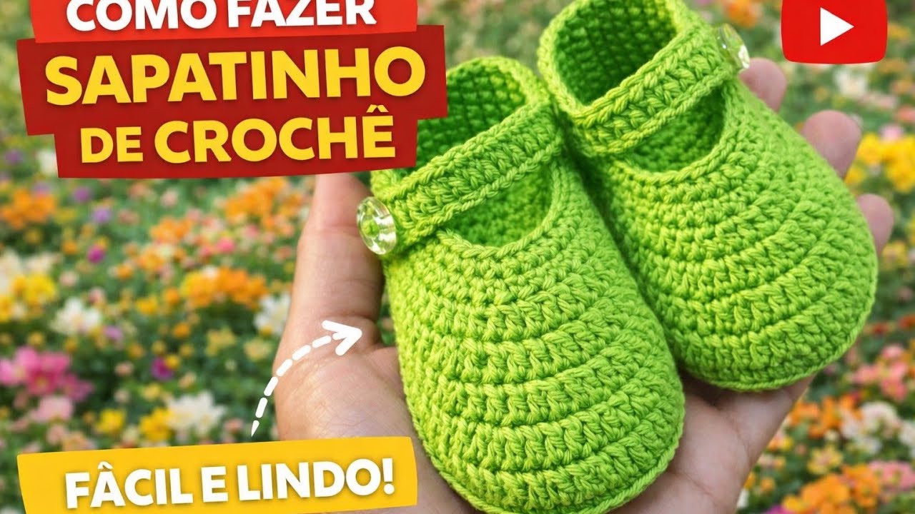 Sapatinho de crochê mais fácil do mundo