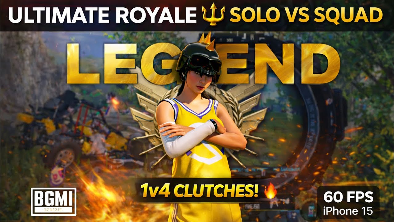 🔥 Legend Lobby SOLO vs SQUAD 😈 Insane 1v4 Clutches! 🔥 || 60 FPS