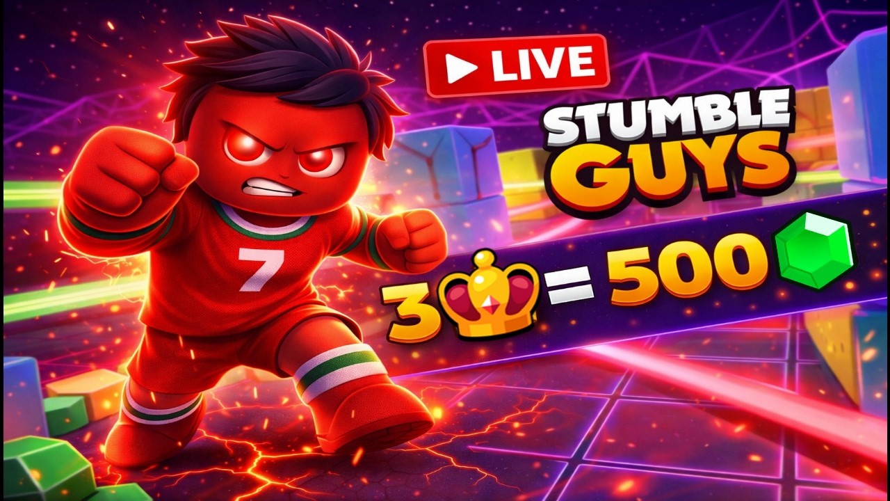 🔥3 Wins = 500 Gems (Unlimited! & NOT IN A ROW) | Stumble Guys LIVE 🔥#stumbleguys