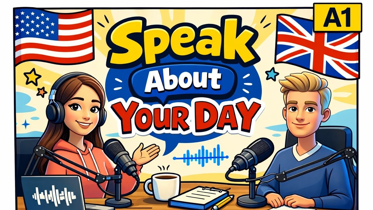 A1 English | talk about your day | English podcast
