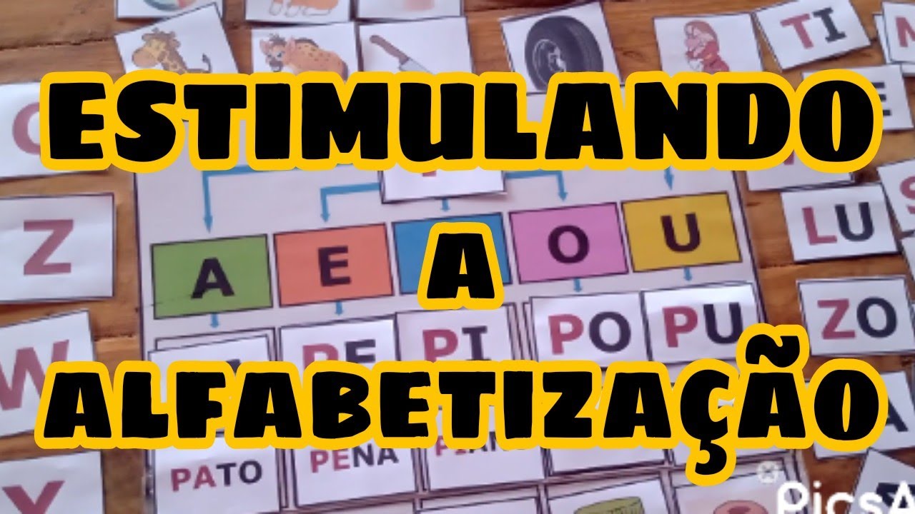 Atividade de alfabetização para crianças  com autismo e outras deficiências