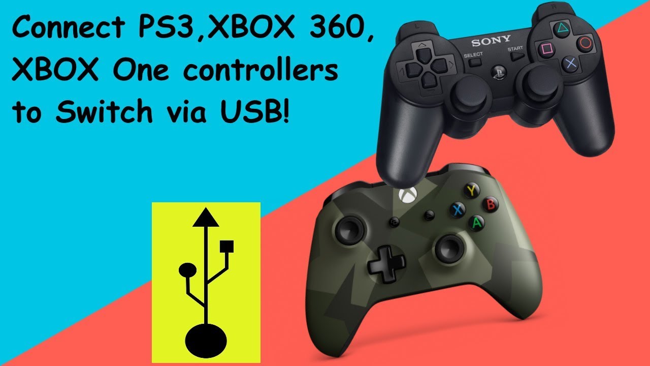 Nintendo Switch tutorial - How to connect & use PS3, Xbox 360, Xbox One controllers via usb