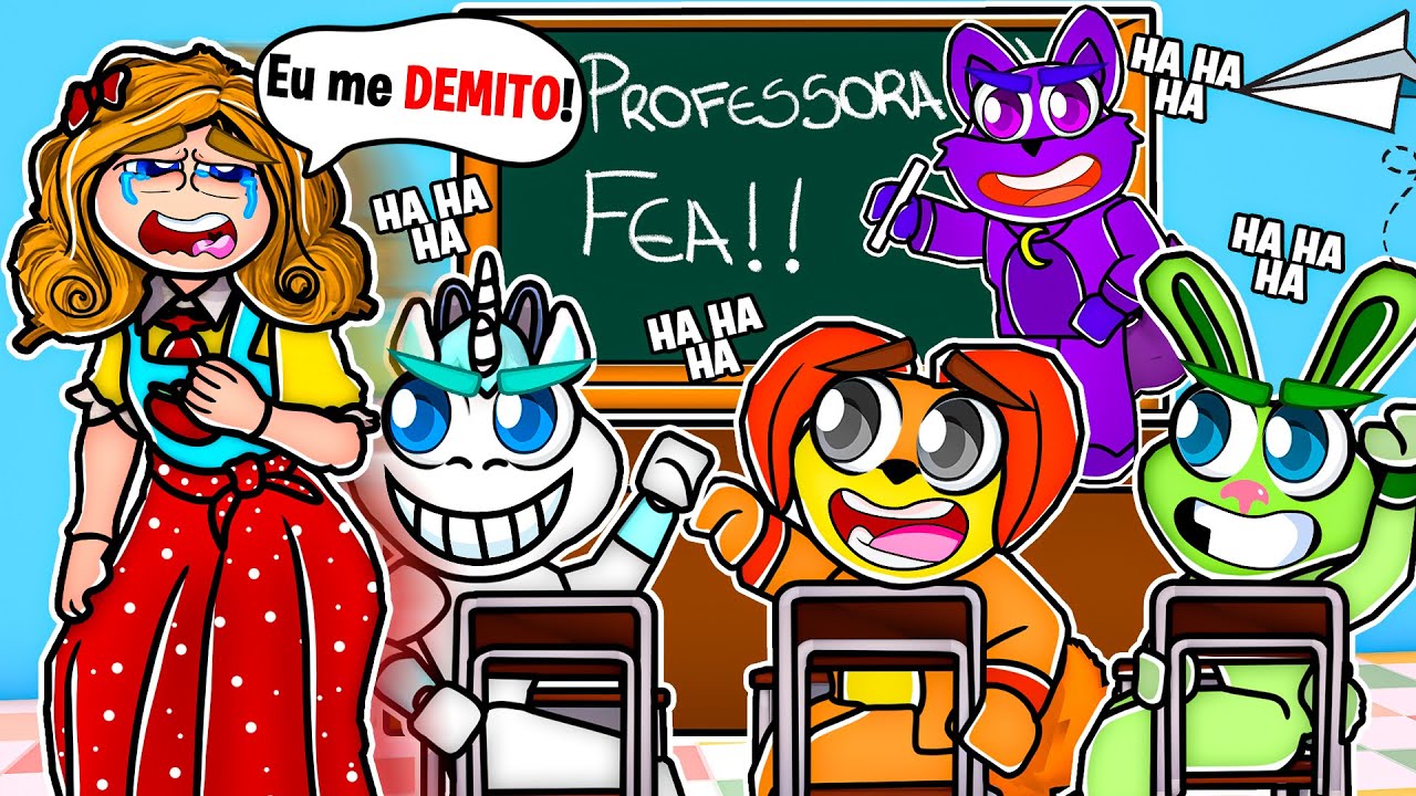VR CHAT - MISS DELIGHT DÁ AULA PARA OS SMILING CRITTERS -Estevão, Milla e Milly #soporcausa