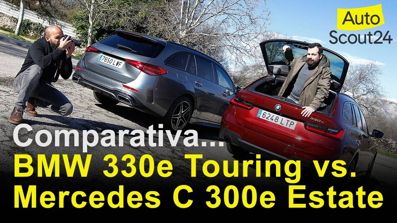 BMW 330e vs. Mercedes C 300 e 2022| Comparativa COCHES FAMILIARES / Prueba| #AutoScout24