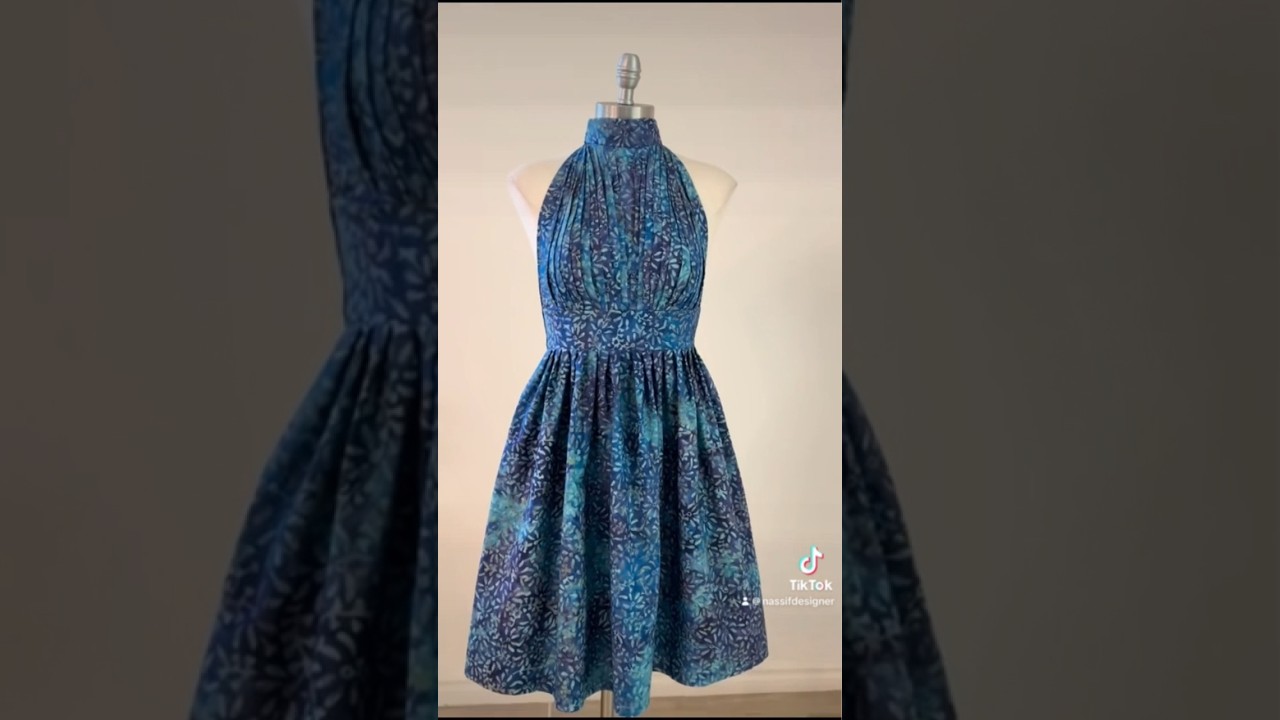 DIY Halter Neck Dress 👗/  With  1.4  M  Views On TikTok #fashion #dress #creative #diy