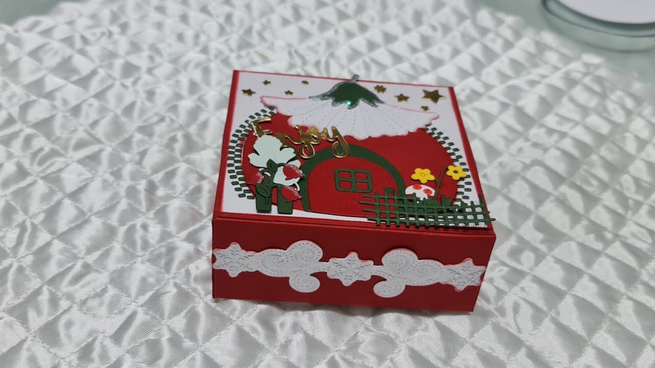 IDÉE DE BOÎTE POUR UN CALENDRIER DE L AVENT.SCRAPBOOKING.