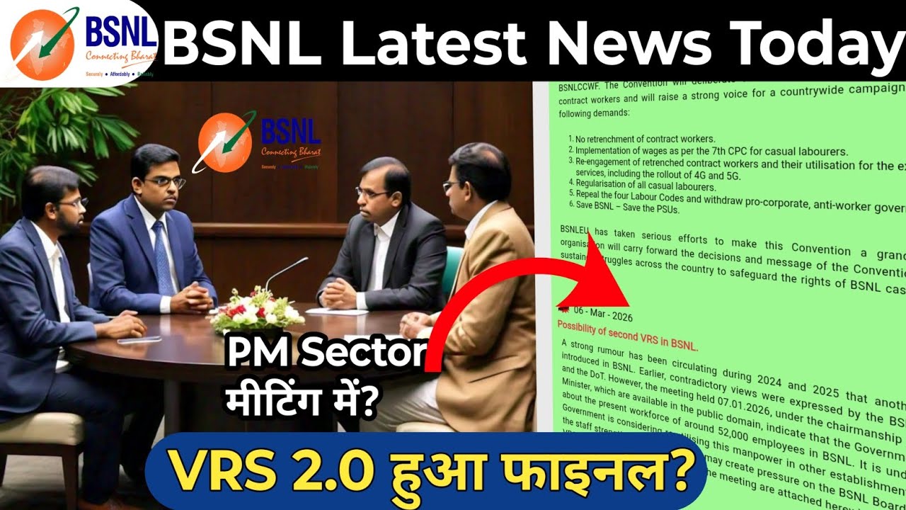 BSNL VRS 2.0 हुआ फाइनल? | BSNL Latest News Today | BSNL 3rd PRC | BSNL PRC NEWS