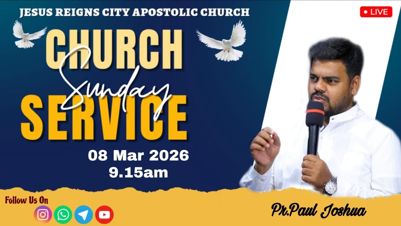 SUNDAY SERVICE 8 MARCH 2026 | JRCAC | Jesus Reigns City Apostolic Church | Pas.PAUL JOSHUA | LIVE
