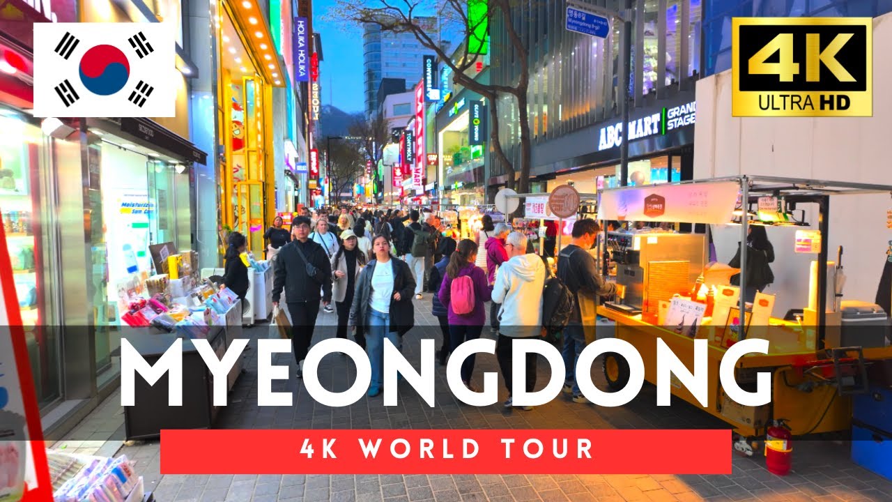 Seoul walk 2024 - Myeongdong Walking Tour in Seoul, South Korea, April 2024【4K HDR】