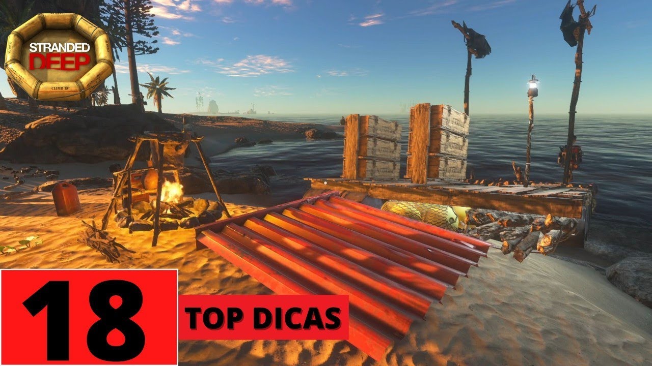 COMO FAZER gasolina combustível de batata barco a motor gigante container Stranded Deep Dicas Tips