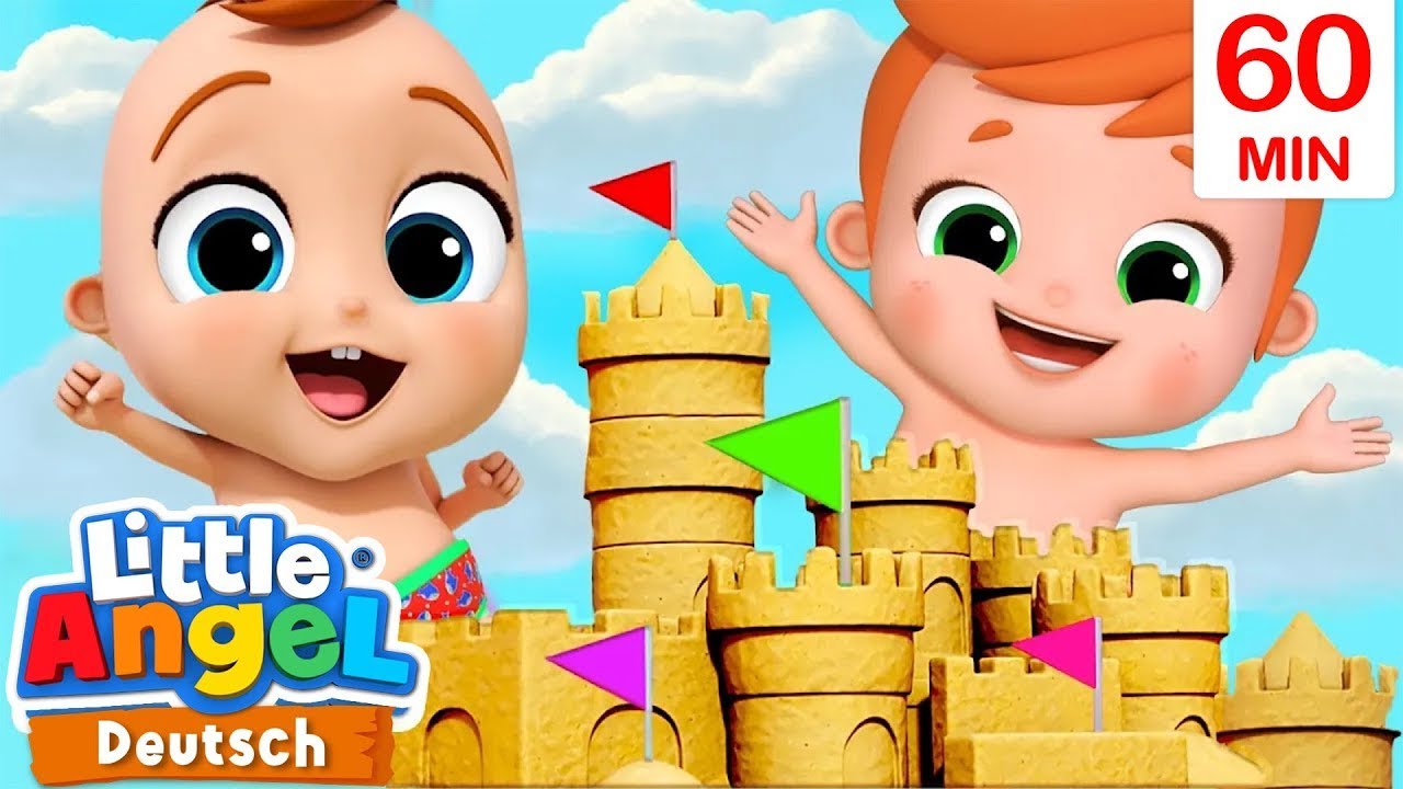 Wir bauen eine Sandburg | Kinderlieder mit Klein Joni | Little Angel Deutsch
